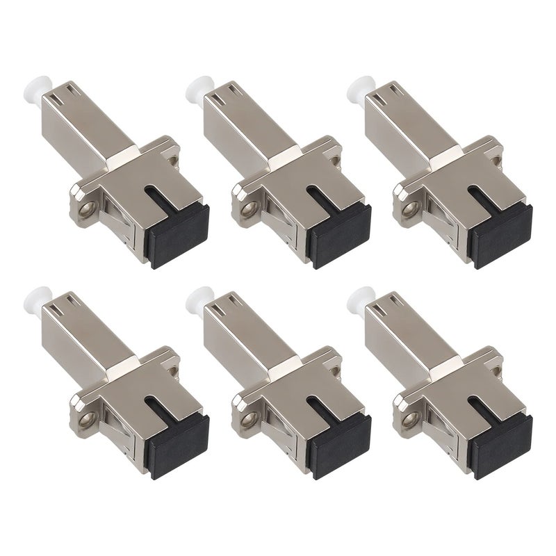Moocci 6 Pcs LC to SC Adapter (Female to Female) Fiber Optic Connector Single Mode UPC Simplex Fiber Optic Extender 1PC Fiber Couplers/Flange - Image 1